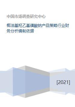 椰油基羥乙基磺酸鈉產品策略行業財務分析編制依據